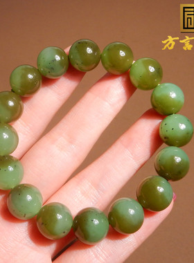 俄罗斯料猕猴桃碧玉带糖12mm手串