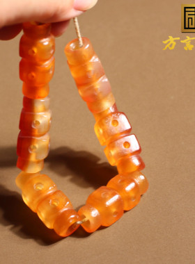 玛瑙多彩勒子复古纹理路路通手串