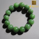 震惊方言和田玉臻品收藏级俄罗斯碧玉老坑菠菜绿16mm圆珠串手链R1