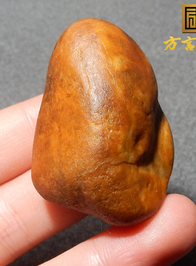 方言品牌和田玉老熟如酥精品唐河沁皮籽料细腻细腻无修原生玩料R2