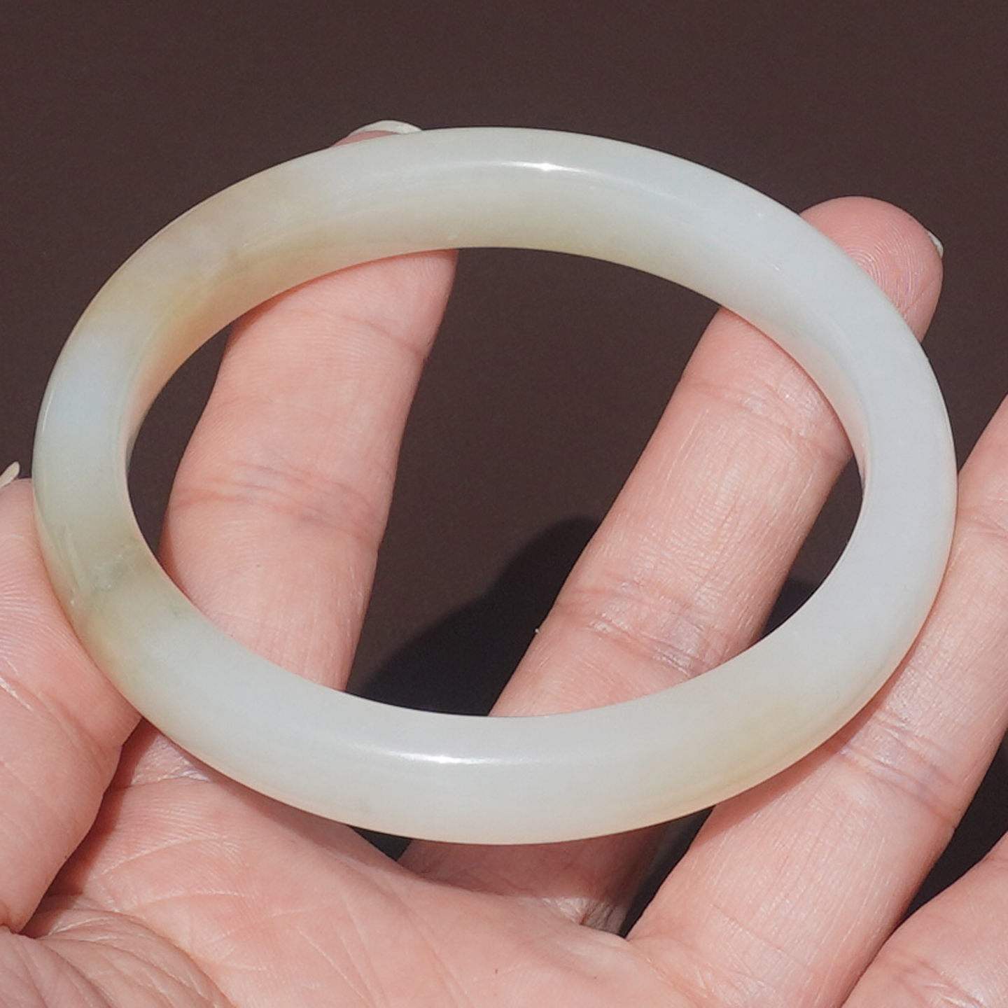 方言新疆且末细腻油润糖白玉手镯