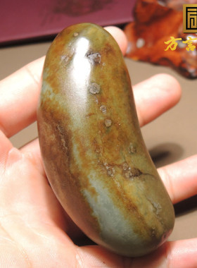 火爆方言和田玉特色精品鹿皮蓝色蓝玉原生籽料异型意境原石摆件R2