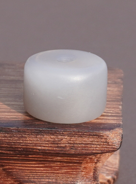 断货王方言和田玉青海老坑料高油细糯烟紫色大桶珠隔珠DIY配饰A6