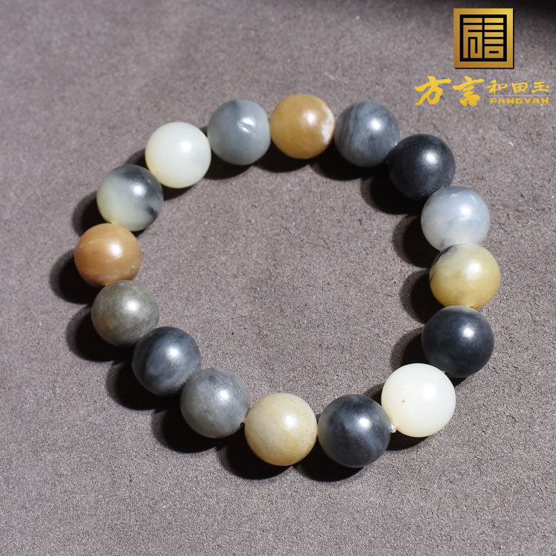 青花楼兰楼兰三色10mm手串手链