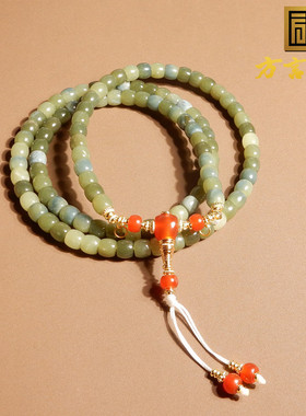 且末蓝皮黄口双色7m老型项链手串