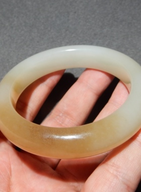 方言且末料糖白玉高细高油手镯