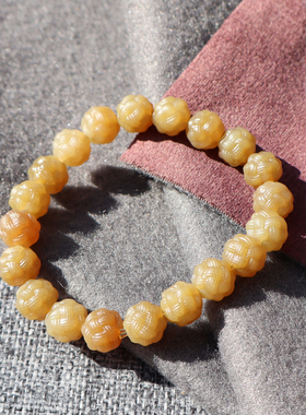 新疆且末料红糖玉10mm中国结手串