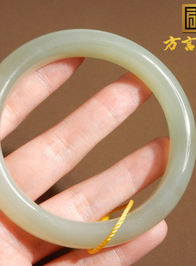 青海和田玉老坑冰底晴水正圈手镯