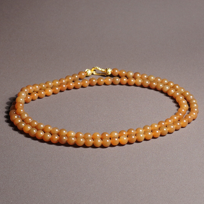 方言和田玉且末料金山矿糖玉手串