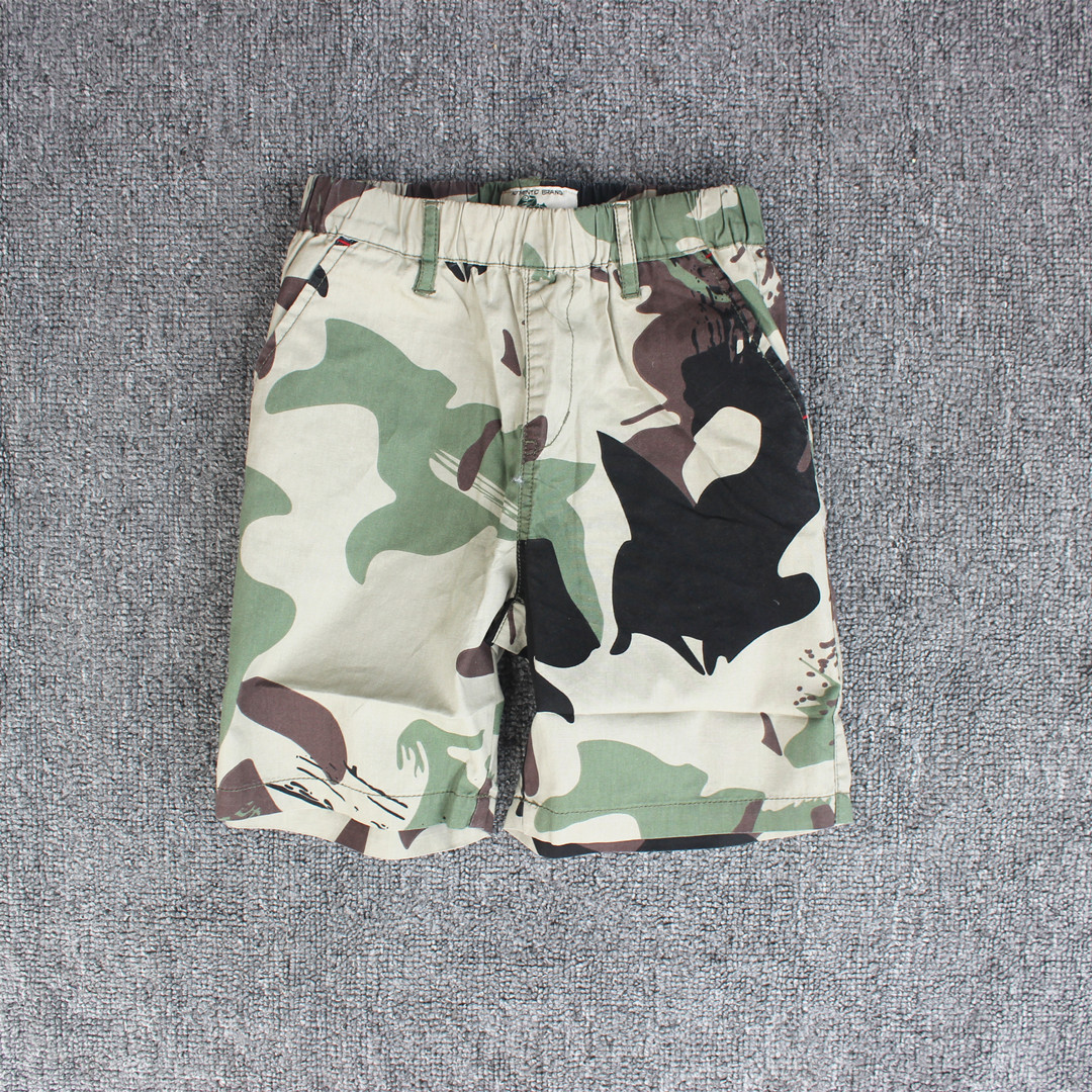 欧美风童装男童迷彩短裤儿童休闲裤子夏天薄透气2025新款中大童