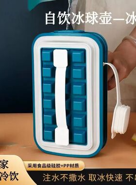 冰球壶制冰模具冰块冰格球形水壶磨家用硅胶储冰盒冰箱冻冰袋神器