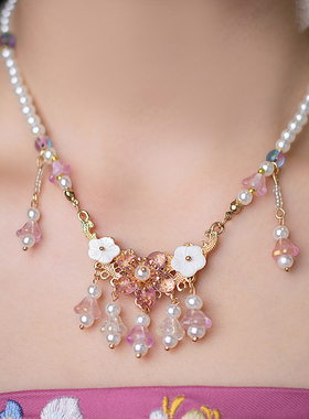 国风复古原创古风珍珠软璎珞可爱唐风简约项链气质汉服日常配饰