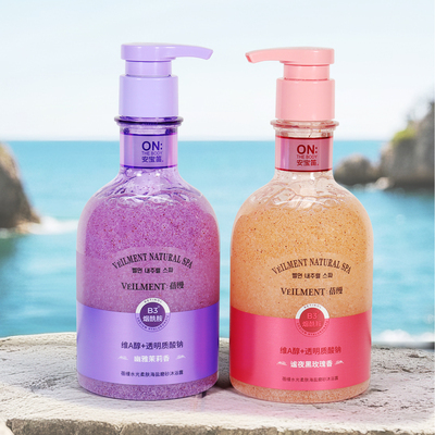 韩国海盐磨砂沐浴露磨砂膏600ml