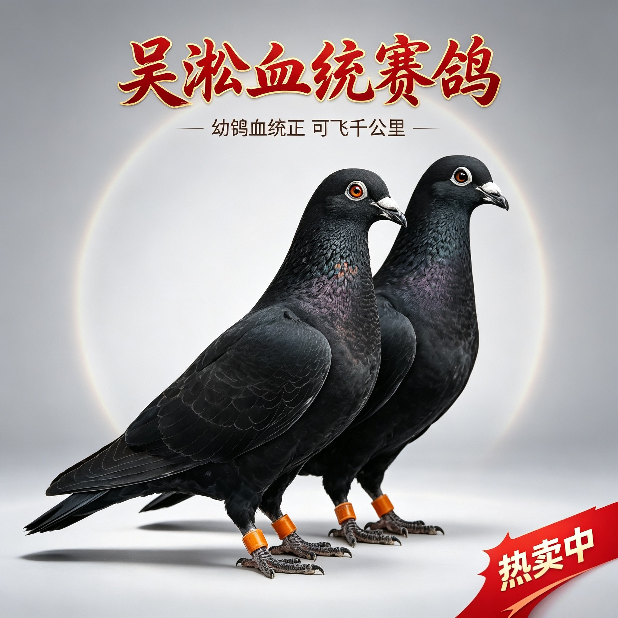 纯吴淞血统赛鸽种鸽一对带环包邮可飞千公里