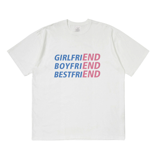 GIRLFRIEND短袖t恤夏季设计感小众情侣男女宽松圆领上衣