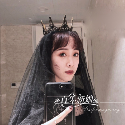 暗黑网红成年礼万圣节新娘头饰