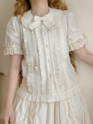 【少量现货上架2-3天发货】｜风琴之夏｜纯棉Lolita短袖内搭衬衫