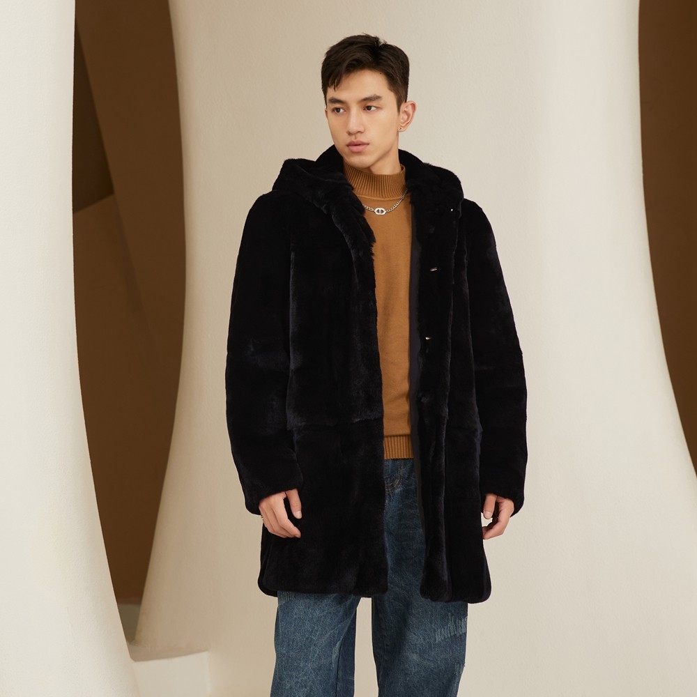 獭兔毛皮草外套冬男士长款连帽大码保暖加厚皮毛一体真毛宽松大衣,男装,皮草,淘宝优惠券,粉丝福利购,淘宝优惠卷
