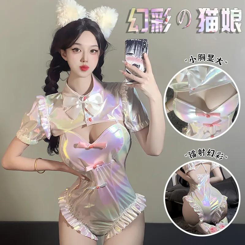 瑰云qqny角色扮演cos服超天酱同人泳衣 性感糖糖可爱露背性感内衣
