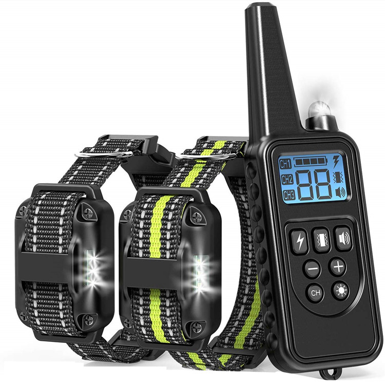 防狗叫训狗器两条狗电击震动充电