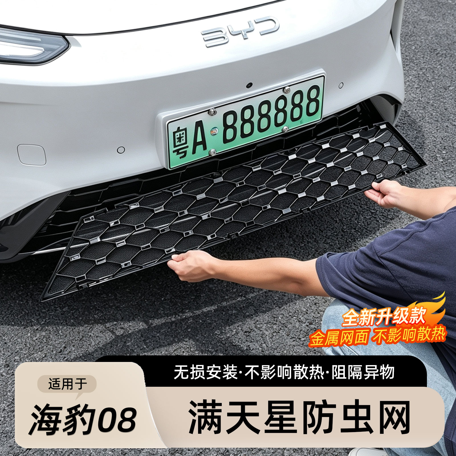 比亚迪海豹08中网防虫网满天星图片
