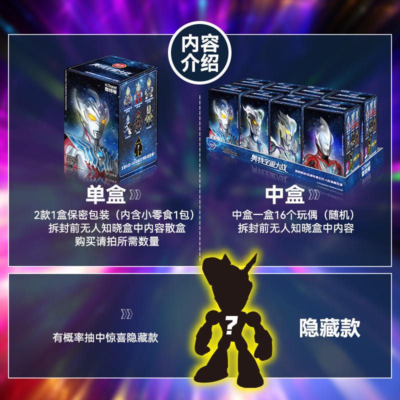 奥特曼巧克力豆盲盒儿童玩具