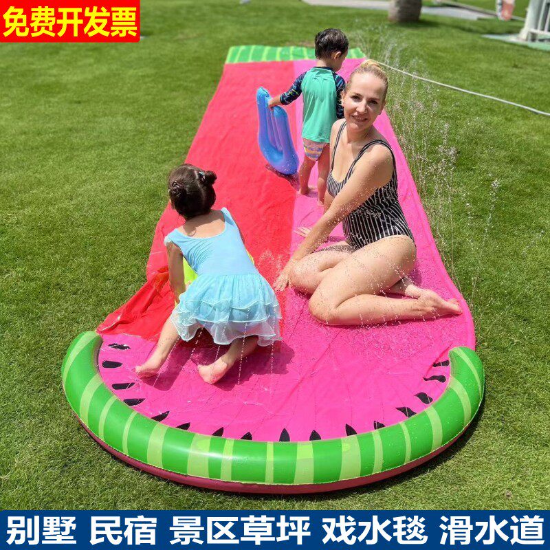 别墅民宿派对西瓜鲨鱼滑水道戏水