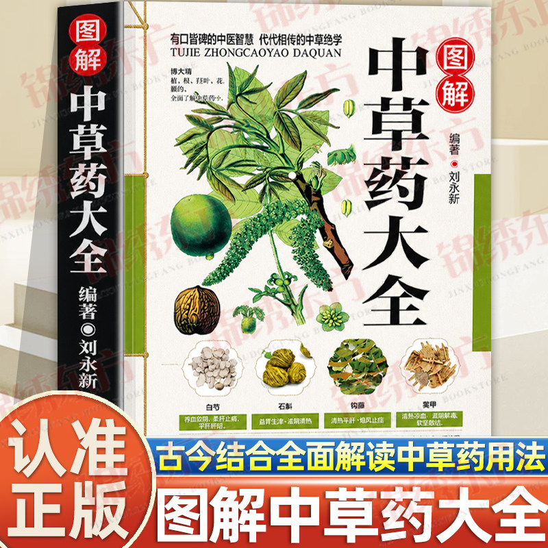 认准正版】图解中草药大全正版彩色图鉴有口皆碑的中医智慧代代相传的中草绝学中药材识别图鉴中医入门药材植物彩图中药大全书籍