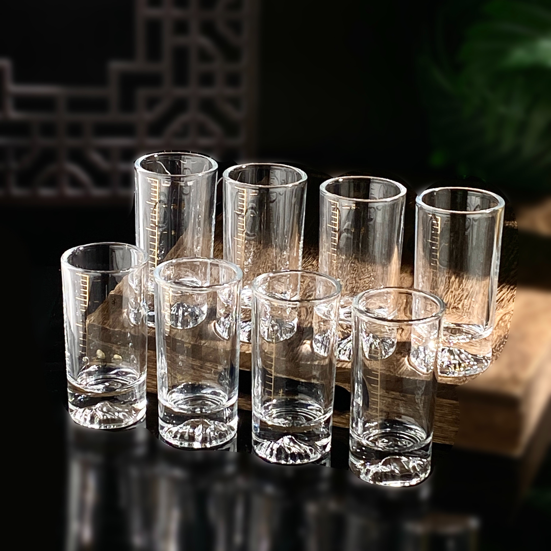 冰山底二两白酒杯家用带刻度酒具高颜值酒盅招待烈酒杯中式玻璃杯,餐饮具,白酒杯,淘宝优惠券,粉丝福利购,淘宝优惠卷