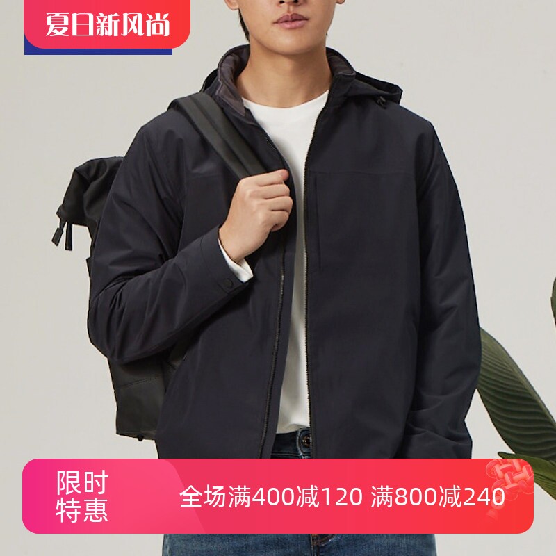 可脱卸帽春秋双面穿夹克