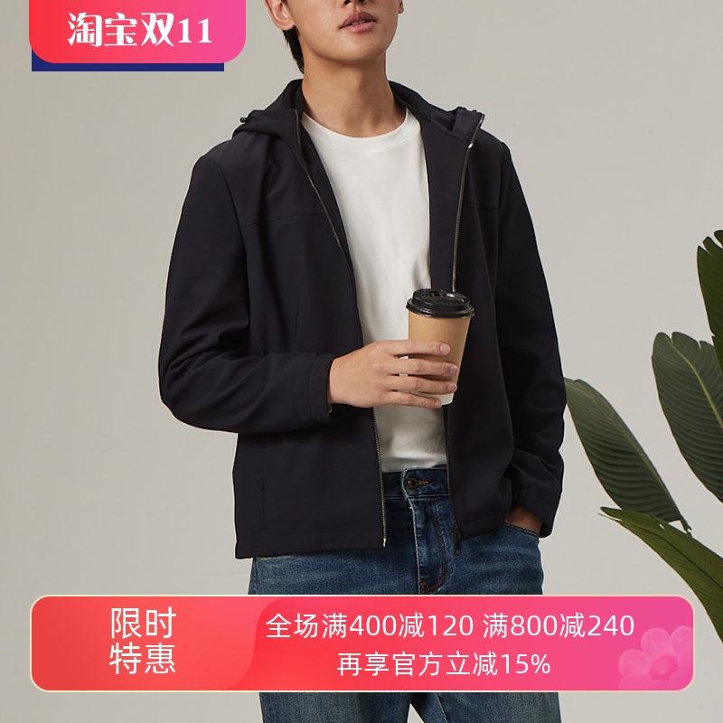 TONYWEAR春秋连帽拉链男夹克