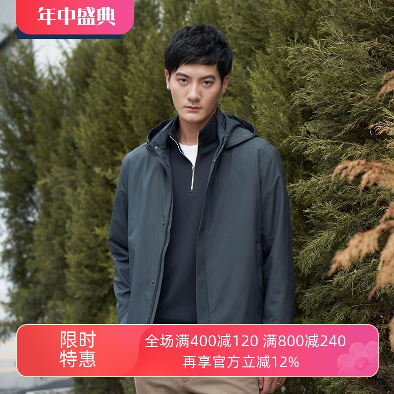可脱卸帽立领春秋耐磨夹克