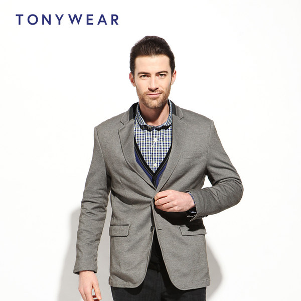 Tommy Hilfiger制造商 TONY WEAR 汤尼威尔 棉涤针织西装外套 天猫优惠券折后￥109包邮（￥469-360）2色可选