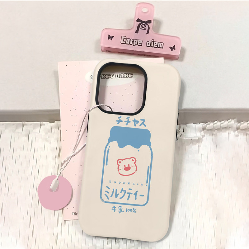草莓牛奶手机壳适用iphone手机保护套/壳