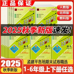 2025秋版孟建平各地期末试卷精选一二三四五六年级上下册语文数学英语科学人教版教科版北师大版期末统考卷知识清单专项突破