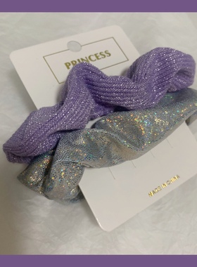 墙裂推荐原创自制中号大肠发圈套装紫色网红日韩简约发绳气质ins