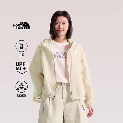 北面女UPF50+轻薄防风防晒衣