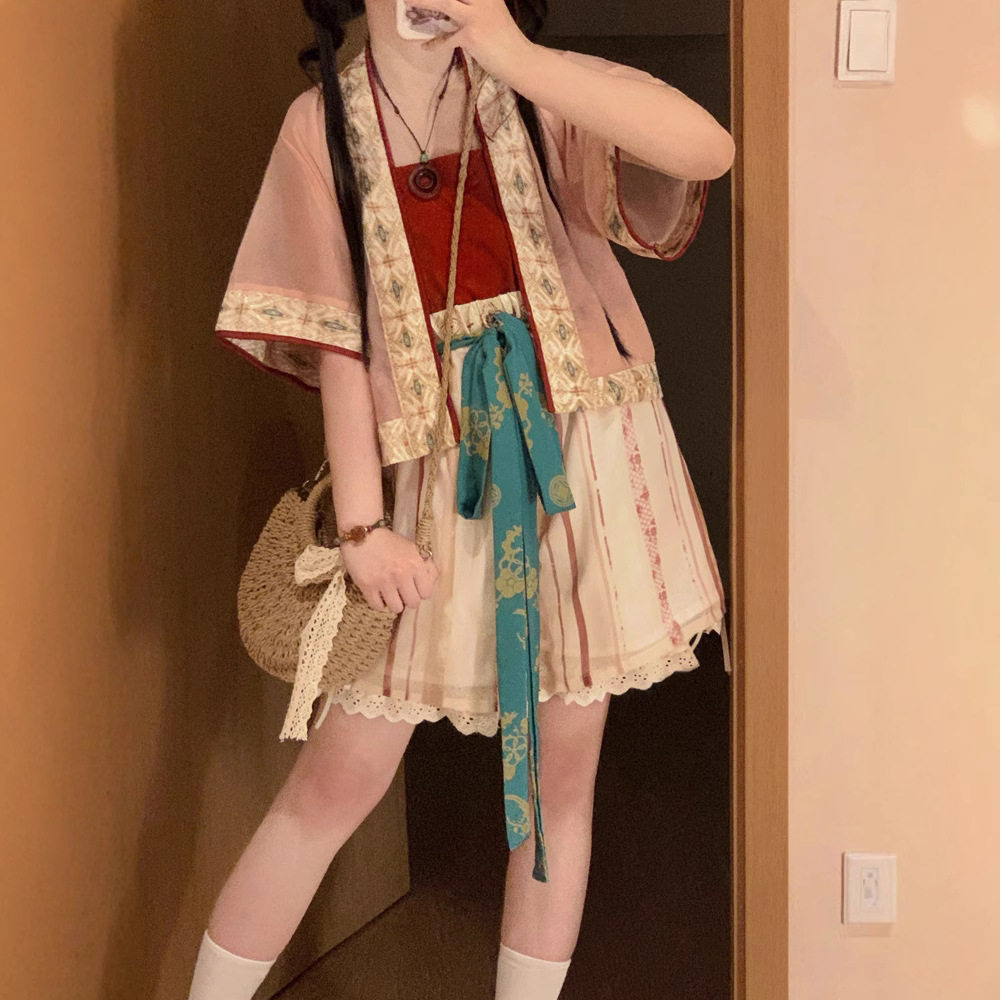 2026原创【小师妹】汉服女貉袖对襟宋制短衫短裤子夏季新款套装,运动服/休闲服装,运动套装,淘宝优惠券,粉丝福利购,淘宝优惠卷