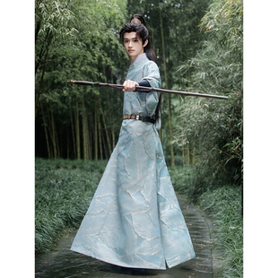 2026正版汉服男新款男装唐制圆领袍织金工艺中国风春秋季古风套装