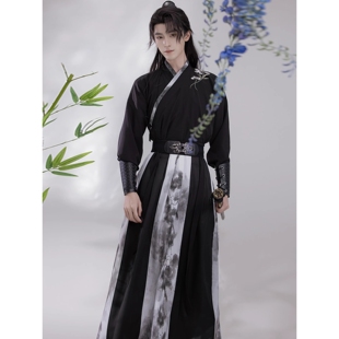 2026原创汉服男装新款成人加大码古装交领齐腰封套装学生日常班服