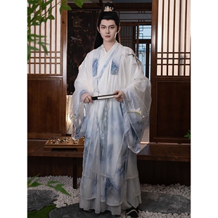 2026莲花寺 明制汉服男女袍子配鹤大氅水墨绣花中国风气质春秋日