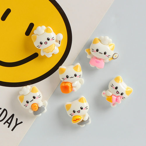 卡通厨师猫咪树脂冰箱贴