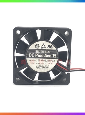 原装Sanyo三洋109P0624H702 24V 0.06A 6厘米 6015变频器散热风扇