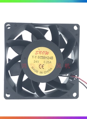 SNOWFAN Y-Y 8038H24B DC24V 0.25A 8038 3线工控变频器散热风扇