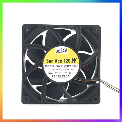 全新三洋 9WV1224P1H001 24V 0.8A 12CM 12038 变频器散热风扇