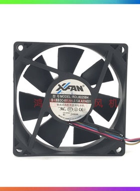 欣瑞联 8025 8CM RDL8025B4 48V 0.13A 双滚珠服务器机箱散热风扇