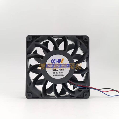 全新CHT12012BX-R25G DC12V 0.80A  12CM厘米机箱散热风扇CCHV