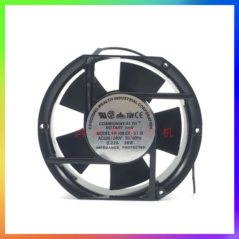 FP-108EX-S1-B 17251 AC220/240V 0.22A 38W机柜散热风扇轴流风机