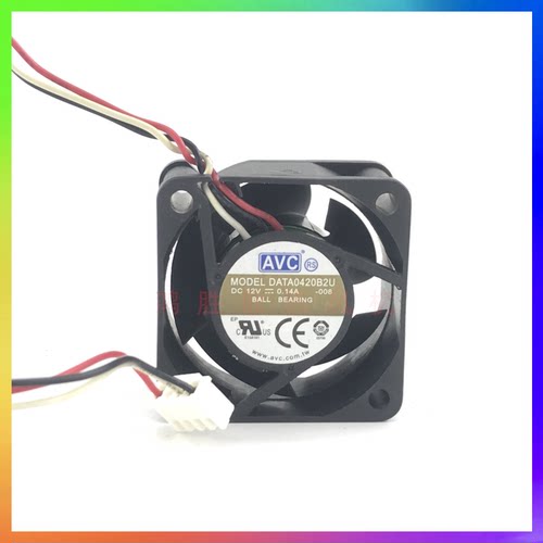 全新 AVC DATA0420B2U 4020 12V 0.14A 3线 双滚珠交换机散热风扇