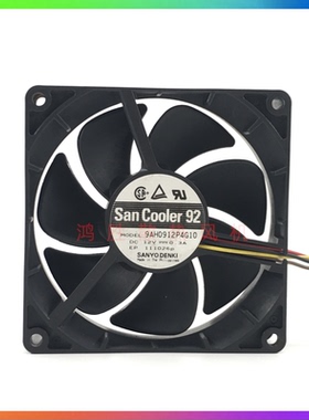 原装三洋 9AH0912P4G10 9025 DC12V 0.3A 9cm温控散热风扇风机